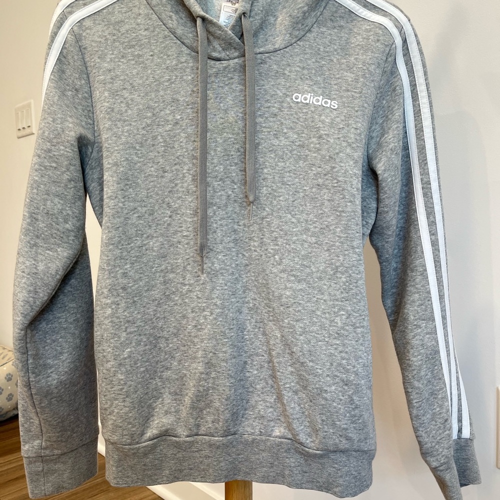 Adidas thin fleece hoodie, slim fit, soft material